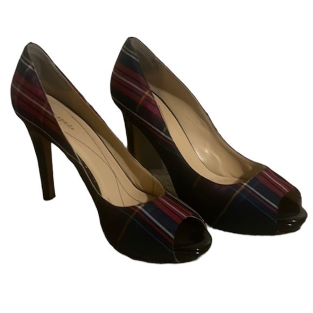 Kate Spade Plaid Platform Heels
